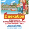 2 декабря 2019 года - срок уплаты имущественных налогов!